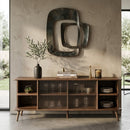 Hospitality furniture - Oak Framed Glass Door Sideboard L - www.oroatrade.com