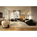 Hospitality furniture - Brown Ribbed Fabric Left Sofa - www.oroatrade.com