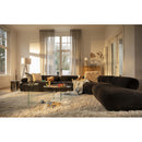 Hospitality furniture - Brown Ribbed Fabric Left Sofa - www.oroatrade.com
