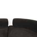 Hospitality furniture - Brown Ribbed Fabric Left Sofa - www.oroatrade.com