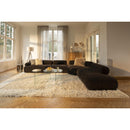 Hospitality furniture - Brown Ribbed Fabric Left Sofa - www.oroatrade.com