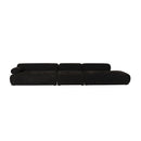 Hospitality furniture - Brown Ribbed Fabric Right Sofa - www.oroatrade.com