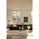 Hospitality furniture - Brown Ribbed Fabric Right Sofa - www.oroatrade.com