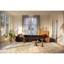 Hospitality furniture - Brown Ribbed Fabric Right Sofa - www.oroatrade.com