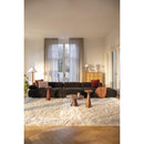 Hospitality furniture - Brown Ribbed Fabric Right Sofa - www.oroatrade.com