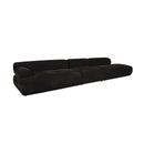 Hospitality furniture - Brown Ribbed Fabric Right Sofa - www.oroatrade.com