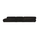 Hospitality furniture - Brown Ribbed Fabric Right Sofa - www.oroatrade.com