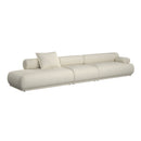Hospitality furniture - Brown Ribbed Fabric Right Sofa - www.oroatrade.com