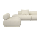 Hospitality furniture - Brown Ribbed Fabric Right Sofa - www.oroatrade.com