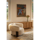 Hospitality furniture - Beige Fabric 3-Legged Lounge Chair - www.oroatrade.com