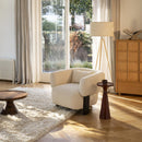 Hospitality furniture - Beige Fabric 3-Legged Lounge Chair - www.oroatrade.com