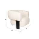 Hospitality furniture - Beige Fabric 3-Legged Lounge Chair - www.oroatrade.com