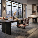 Hospitality furniture - Retro Patterned Cantilevered Dining Chairs (2) - www.oroatrade.com