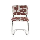 Hospitality furniture - Patterned Fabric Cantilevered Dining Chairs (2) - www.oroatrade.com