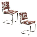 Hospitality furniture - Patterned Fabric Cantilevered Dining Chairs (2) - www.oroatrade.com