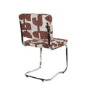 Hospitality furniture - Patterned Fabric Cantilevered Dining Chairs (2) - www.oroatrade.com