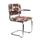 Hospitality furniture - Patterned Fabric Cantilevered Dining Armchairs (2) - www.oroatrade.com