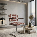 Hospitality furniture - Patterned Fabric Cantilevered Dining Armchairs (2) - www.oroatrade.com