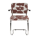 Hospitality furniture - Patterned Fabric Cantilevered Dining Armchairs (2) - www.oroatrade.com