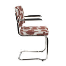 Hospitality furniture - Patterned Fabric Cantilevered Dining Armchairs (2) - www.oroatrade.com