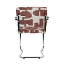 Hospitality furniture - Patterned Fabric Cantilevered Dining Armchairs (2) - www.oroatrade.com