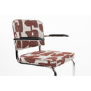 Hospitality furniture - Patterned Fabric Cantilevered Dining Armchairs (2) - www.oroatrade.com