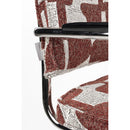 Hospitality furniture - Patterned Fabric Cantilevered Dining Armchairs (2) - www.oroatrade.com