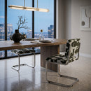 Hospitality furniture - Patterned Fabric Cantilevered Dining Chairs (2) - www.oroatrade.com