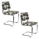 Hospitality furniture - Patterned Fabric Cantilevered Dining Chairs (2) - www.oroatrade.com