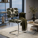 Hospitality furniture - Patterned Fabric Cantilevered Dining Armchairs (2) - www.oroatrade.com