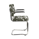 Hospitality furniture - Patterned Fabric Cantilevered Dining Armchairs (2) - www.oroatrade.com