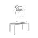 Hospitality furniture - Aluminum Garden Table & Armchair Set (4) - www.oroatrade.com