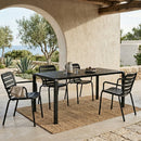 Hospitality furniture - Aluminum Garden Table & Armchair Set (4) - www.oroatrade.com
