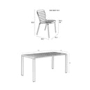 Hospitality furniture - Aluminum Garden Table & Chair Set (6) - www.oroatrade.com
