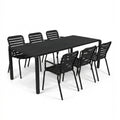 Hospitality furniture - Aluminum Garden Table & Armchair Set (6) - www.oroatrade.com
