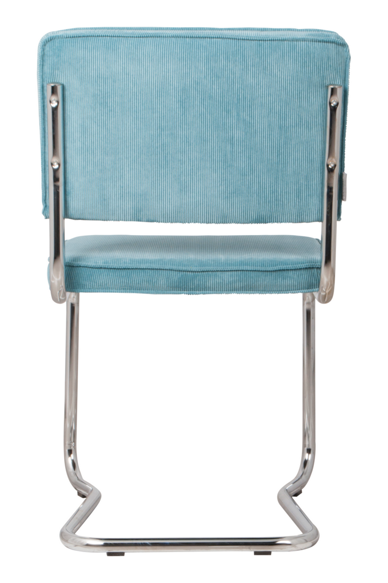 Blue Rib Upholstered Dining Chairs (2) | Zuiver Ridge Kink | Oroatrade.com