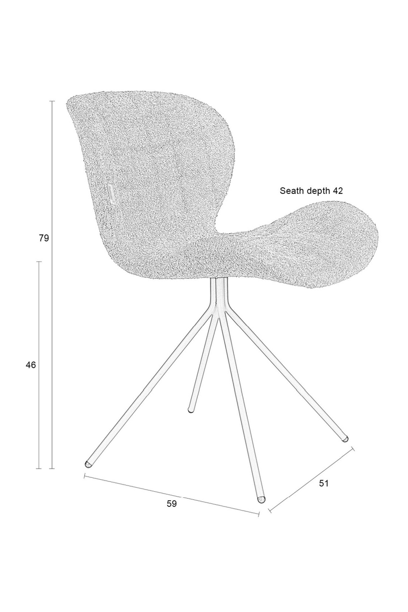 Quadrupod Shell Dining Chairs (2) | Zuiver OMG | Oroatrade.com