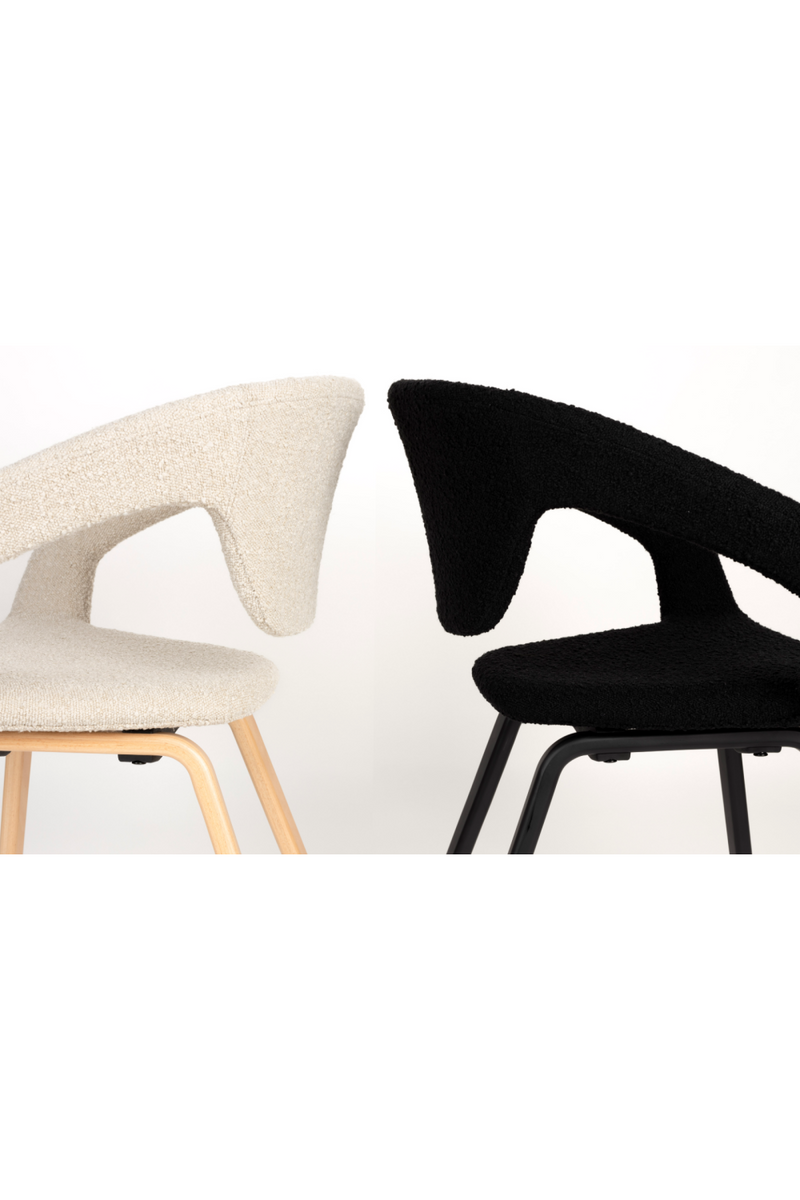 Bouclé Dining Armchairs (2) | Zuiver Flexback | Oroatrade.com