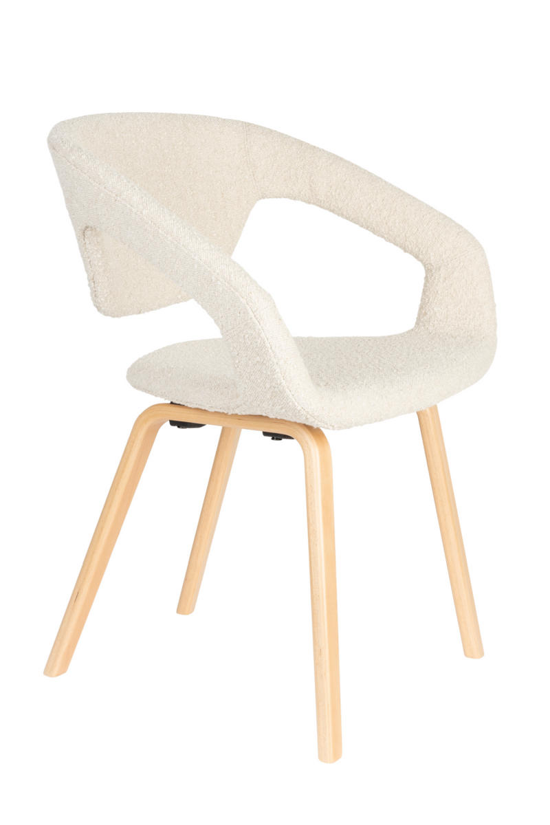 Bouclé Dining Armchairs (2) | Zuiver Flexback | Oroatrade.com