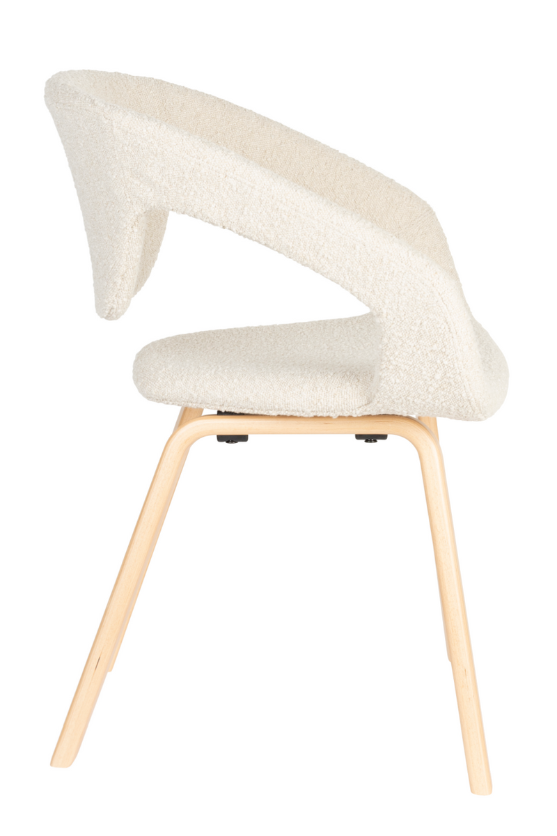 Bouclé Dining Armchairs (2) | Zuiver Flexback | Oroatrade.com