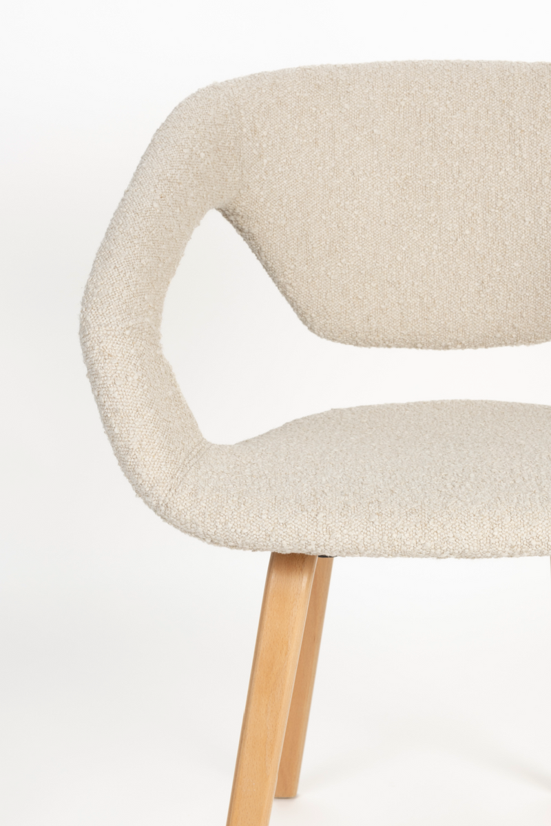 Bouclé Dining Armchairs (2) | Zuiver Flexback | Oroatrade.com