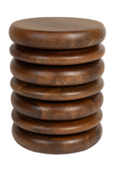 Brown Wooden Layered Stool | Zuiver Disc | Oroatrade.com