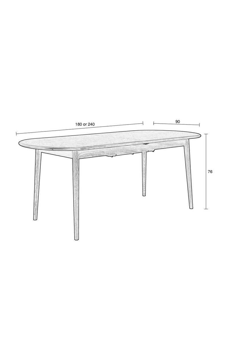 Wooden Extendable Dining Table | Zuiver Twist | Oroatrade.com