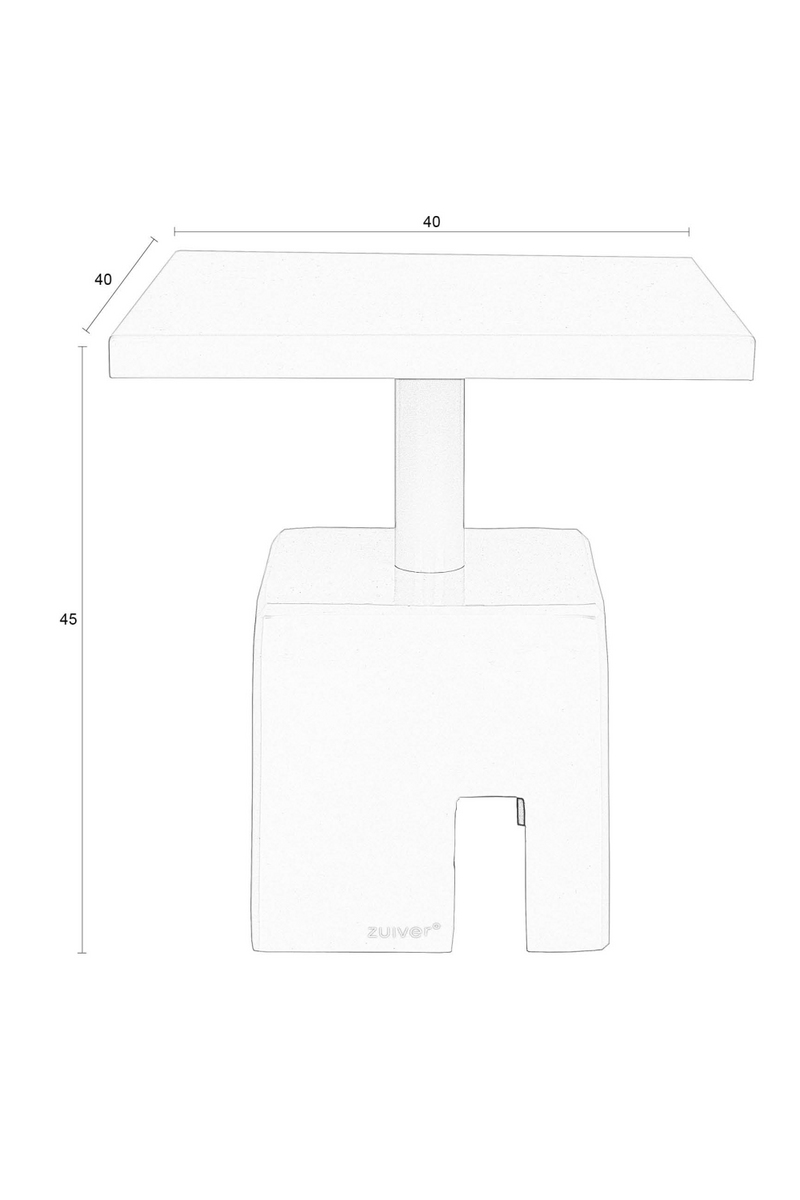 Iron Square Side Table | Zuiver Chubby | Oroatrade.com