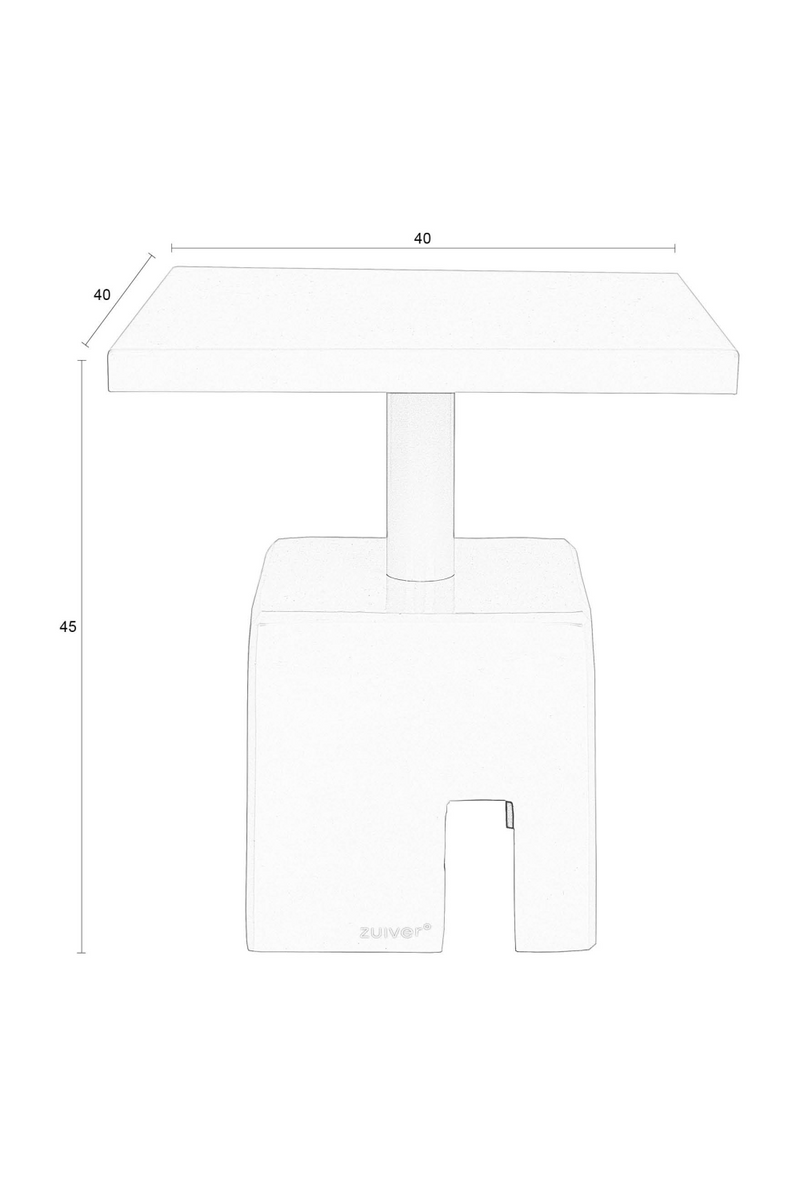 Iron Square Side Table | Zuiver Chubby | Oroatrade.com