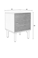 Beige 1-Door Bed Stand | Zuiver Morning | Oroatrade.com