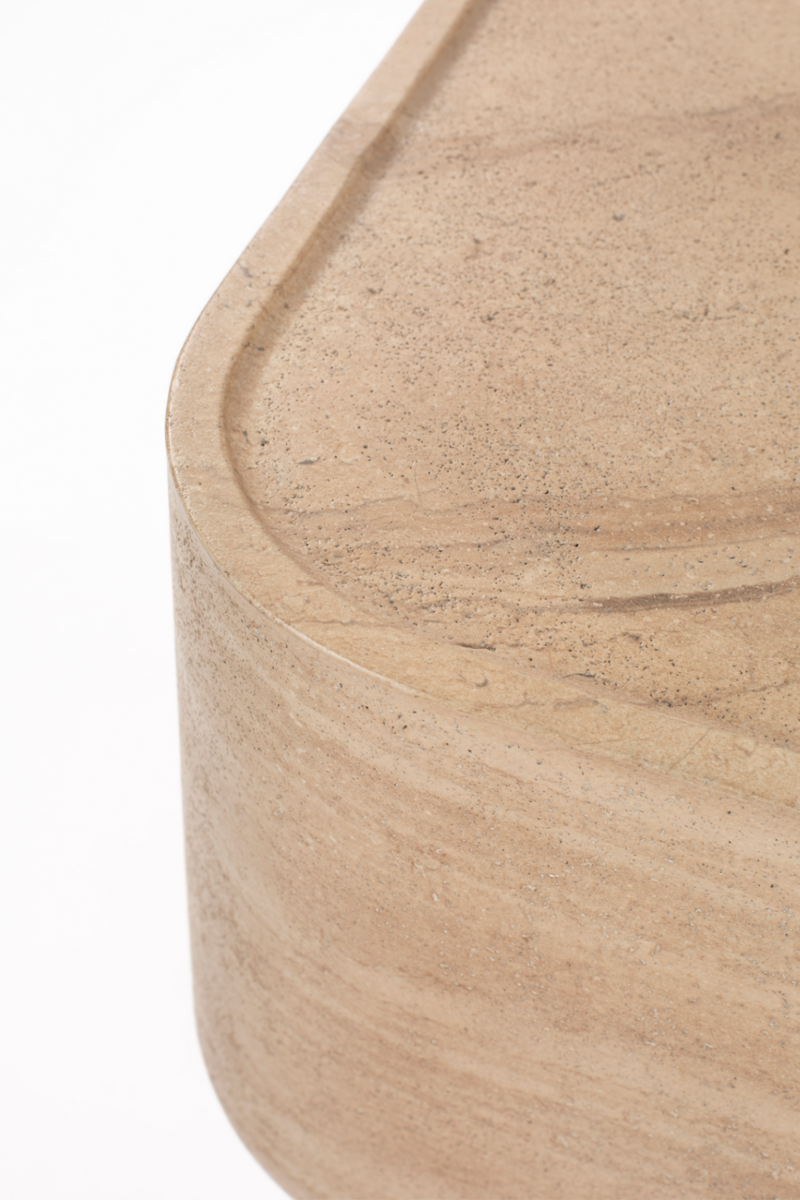 Minimalist Travertine Side Table | Zuiver Noble | Oroatrade.com