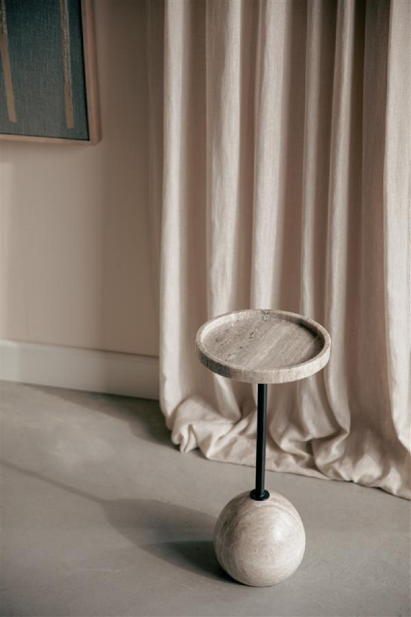 Brown Marble Side Table | Zuiver Cocktail | Oroatrade.com