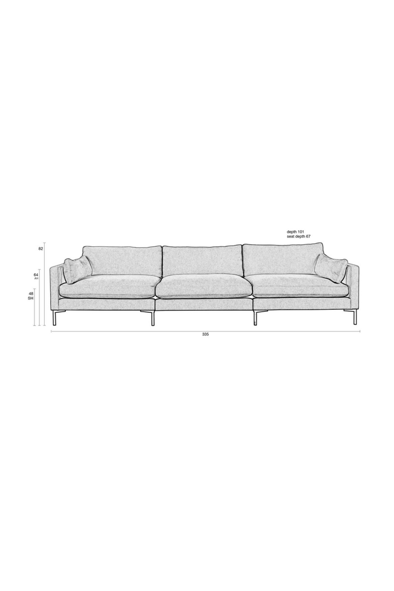 Green 4.5-Seater Sofa | Zuiver Summer | Oroatrade.com