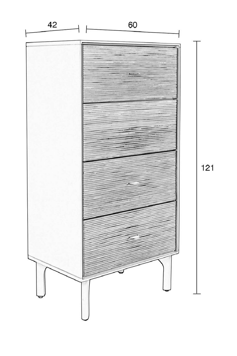 Wooden 4-Drawer Cabinet | Zuiver Morning | Oroatrade.com